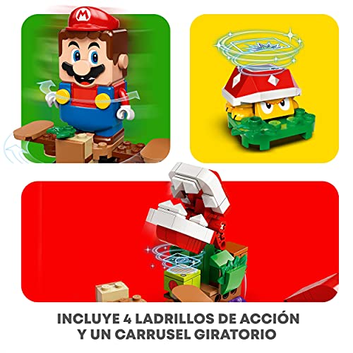 LEGO 71382 Super Mario Set de Expansión: Desafío Desconcertante de Las Plantas Piraña, Set de Construcción con Figura de Pinchón