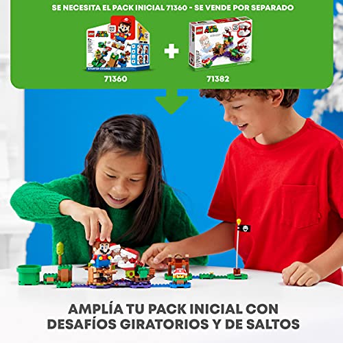 LEGO 71382 Super Mario Set de Expansión: Desafío Desconcertante de Las Plantas Piraña, Set de Construcción con Figura de Pinchón