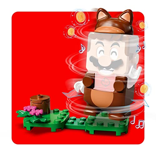 LEGO 71385 Super Mario Pack Potenciador: Mario Tanuki, Set de Expansión con Traje Interactivo