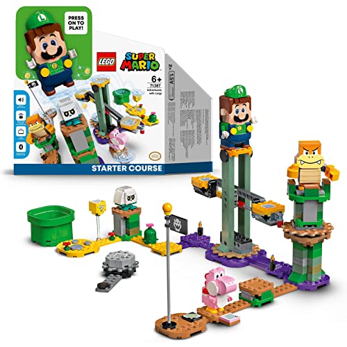 LEGO 71387 Super Mario Aventuras con Luigi Pack Inicial, Juguete con Mini Figura Interactiva, Set de Construcción, Starter Pack