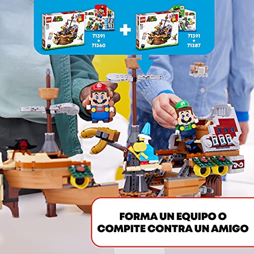 LEGO 71391 Super Mario Set de Expansión: Fortaleza Aérea de Bowser, Juguete de Construcción Coleccionable para Niños con Figuras