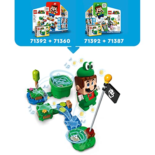 LEGO 71392 Super Mario Pack Potenciador: Mario Rana, Disfraz para Super Mario de Juguete, para Niños a Partir de 6 años