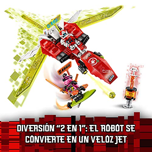 LEGO 71707 Ninjago Robot-Jet de Kai Juguete de Construcción para Niños +7 años con 2 Mini Figuras de Ninjas