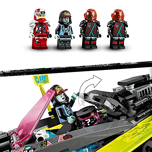 LEGO 71710 Ninjago Coche Ninja Tuneado, Juguete de Construcción de Vehículo Ninja con 4 Mini Figuras