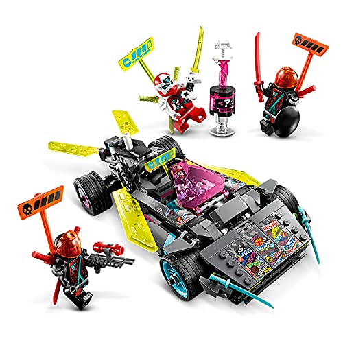 LEGO 71710 Ninjago Coche Ninja Tuneado, Juguete de Construcción de Vehículo Ninja con 4 Mini Figuras