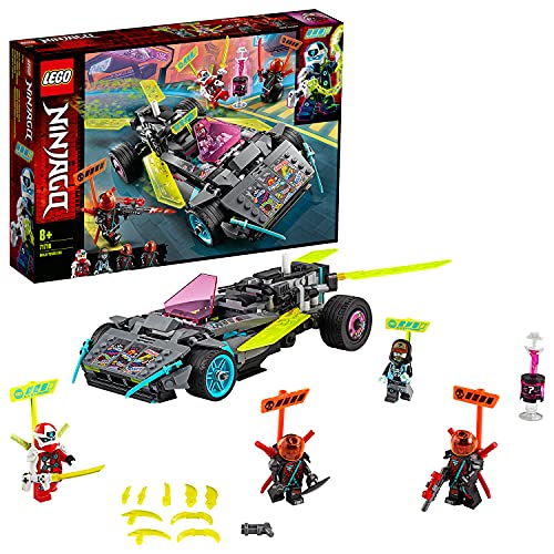 LEGO 71710 Ninjago Coche Ninja Tuneado, Juguete de Construcción de Vehículo Ninja con 4 Mini Figuras