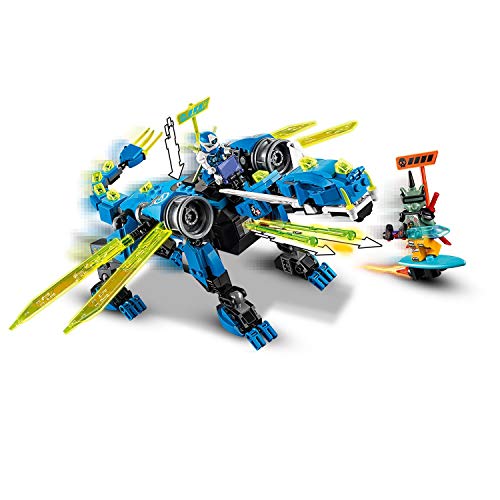 LEGO 71711 Ninjago Ciberdragón de Jay con 5 Mini Figuras: Jay Digital, NYA Digital, Unagami, Hausner y Richi