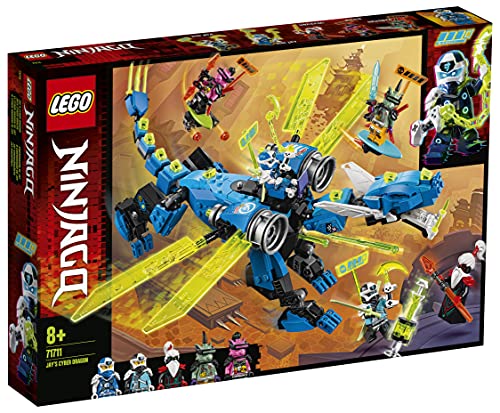 LEGO 71711 Ninjago Ciberdragón de Jay con 5 Mini Figuras: Jay Digital, NYA Digital, Unagami, Hausner y Richi