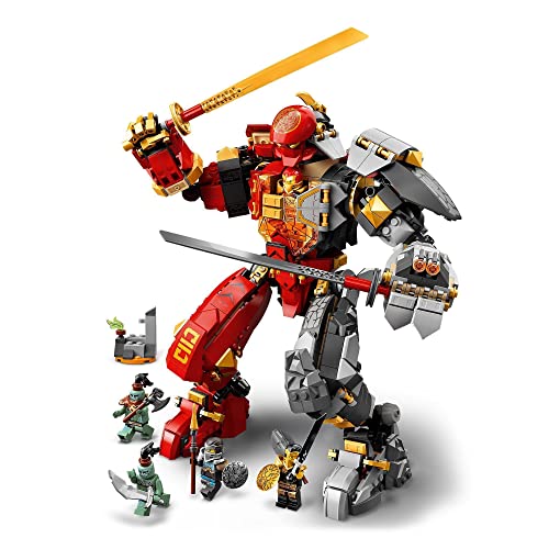 LEGO 71720 Ninjago Robot Rocollameante, Figura de Acción Ninja, Juguete de Construcción con 5 Mini Figuras