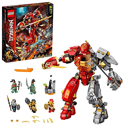 LEGO 71720 Ninjago Robot Rocollameante, Figura de Acción Ninja, Juguete de Construcción con 5 Mini Figuras