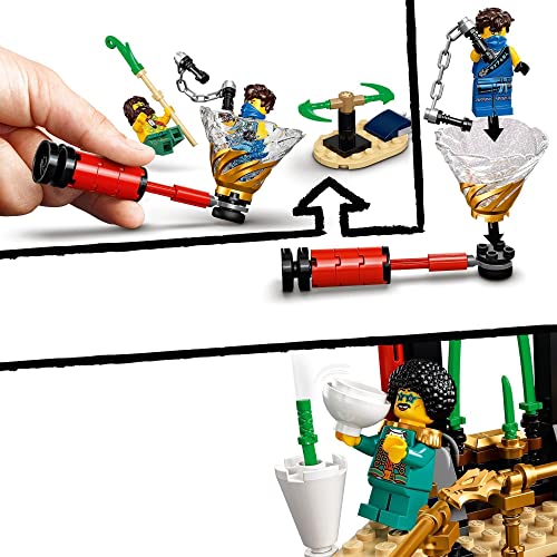 LEGO 71735 Ninjago Legacy Torneo de los Elementos Set de Construcción de Templo con Arena de Batalla y Mini Figura Dorada