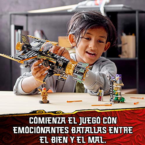 LEGO 71736 Ninjago Legacy Destructor de Roca, Avión de Juguete con Prisión y Mini Figura Dorada Coleccionable de Ninja Kai