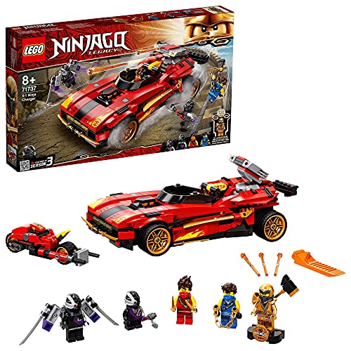 LEGO 71737 Ninjago Legacy 71737 Deportivo Ninja X-1, Coche y Moto de Juguete con Mini Figura Dorada de Cole