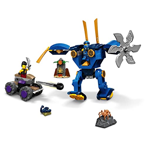 LEGO 71740 Ninjago Robot Eléctrico de Jay Juguete de construcción con Mini Figuritas y Coche de Ninja para Niños de +4 años