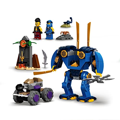 LEGO 71740 Ninjago Robot Eléctrico de Jay Juguete de construcción con Mini Figuritas y Coche de Ninja para Niños de +4 años