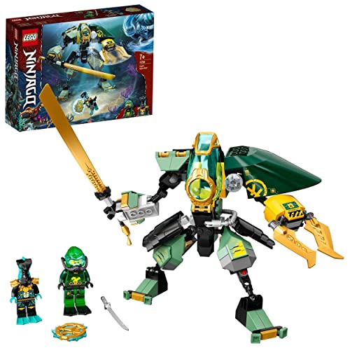 LEGO 71750 Ninjago Robot Hidro de Lloyd, Juguete de Construcción con Figuras de Acción Ninja, Set de Juego Submarino