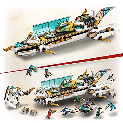 LEGO 71756 Ninjago Barco de Asalto Hidro, Submarino de Juguete para Construir con Mini Figuras, Set para Niños +9 Años