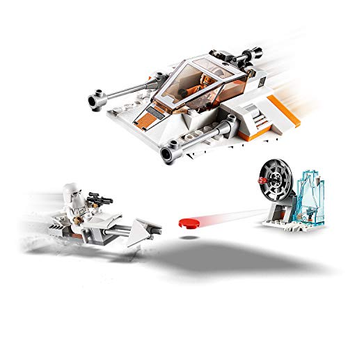 LEGO 75268 Star Wars Speeder de Nieve con Moto Speeder, Estación de Defensa y 2 Mini Figuras, Juguete de Construcción