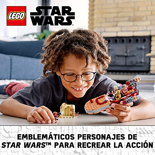 LEGO 75271 Star Wars Speeder Terrestre de Luke Skywalker, Set de Construcción para Niños +7 años con 3 Mini Figuras