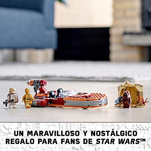 LEGO 75271 Star Wars Speeder Terrestre de Luke Skywalker, Set de Construcción para Niños +7 años con 3 Mini Figuras