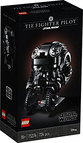 LEGO 75274 Star Wars Tie Fighter Pilot - Figura de construcción de Casco de piloto de Caza Tie