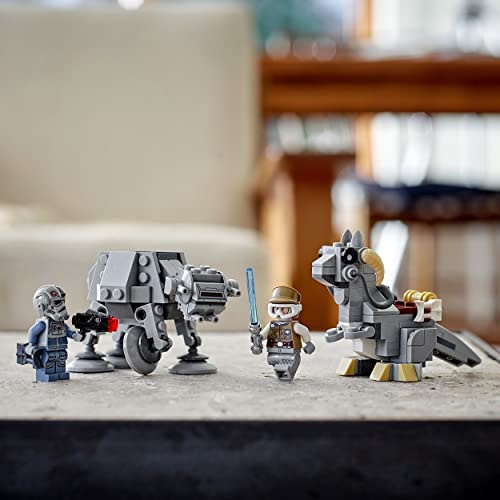 LEGO 75298 Star Wars Microfighters: AT-AT vs. Tauntaun Juguete de construcción con Mini Figura de Luke Skywalker y Caminante