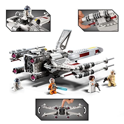 LEGO 75301 Star Wars Caza ala-X de Luke Skywalker Juguete de Construcción con Mini Figuras de Princesa Leia y R2-D2 Droide