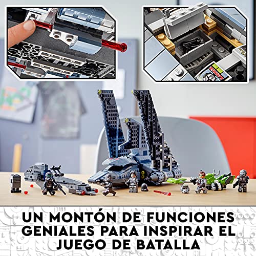 LEGO 75314 Star Wars The Bad Batch: Lanzadera de Ataque, Juguete de Construcción a Partir de 9 Años con 5 Mini Figuras de Clones y un Droide Gonk