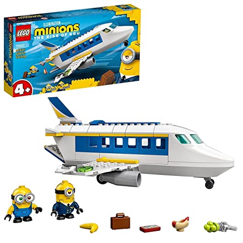 LEGO 75547 Minions El Origen de GRU, Minion Piloto en Práctica, Avión de Juguete para Niños y Niñas +4 años con Mini Figuras