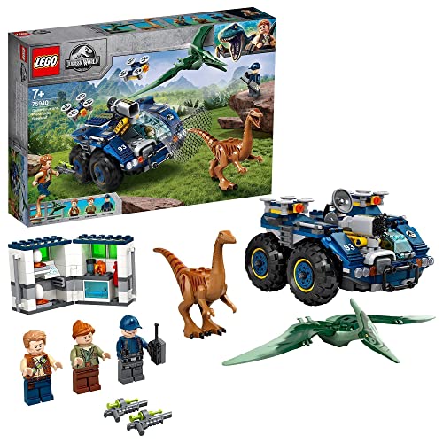 LEGO 75940 Jurassic World Fuga del Gallimimus y el Pteranodon, Juguete de Construcción de Dinosaurios para Niños 7+ años