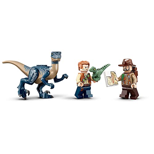 LEGO 75942 Jurassic World Velociraptor: Misión de Rescate en Biplano, Juguete de Construcción de Dinosaurios para Niños 4+ años