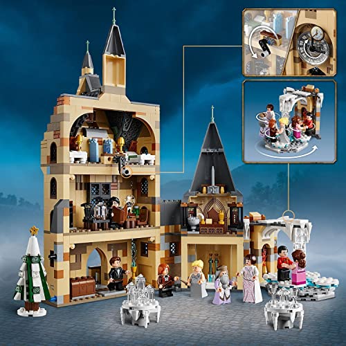 LEGO 75948 Harry Potter Torre del Reloj de Hogwarts, Juguete de Construcción con 8 Mini Figuras de Personajes Favoritos