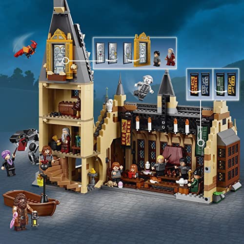 LEGO 75954 Harry Potter Gran Comedor de Hogwarts Juguete de Construcción con Torre de 4 Plantas, una Bote y 10 Mini Figuras