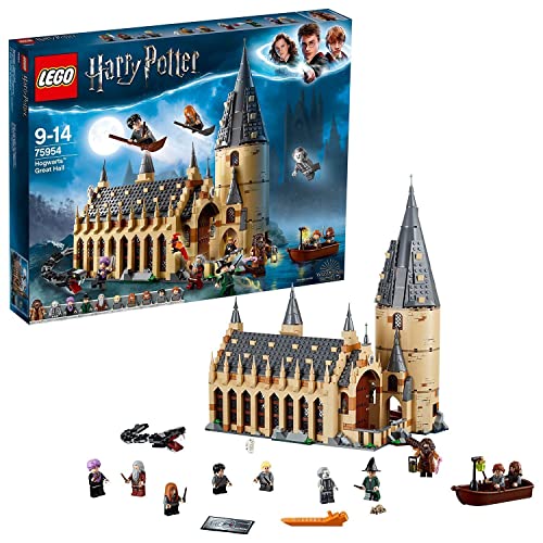 LEGO 75954 Harry Potter Gran Comedor de Hogwarts Juguete de Construcción con Torre de 4 Plantas, una Bote y 10 Mini Figuras