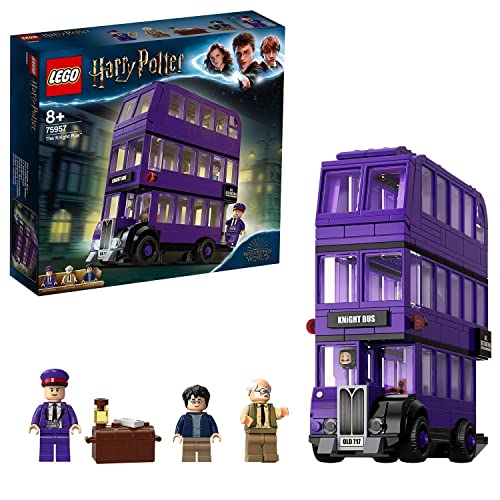 LEGO 75957 Harry Potter Autobús Noctámbulo, Juguete de Construcción del Mágico autobús de 3 Plantas con 3 Mini Figuras