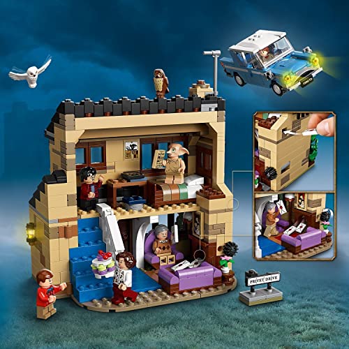 LEGO 75968 Harry Potter Número 4 de Privet Drive Juguete de Construcción para Niños +8 años con Ford Anglia y 6 Mini Figuras