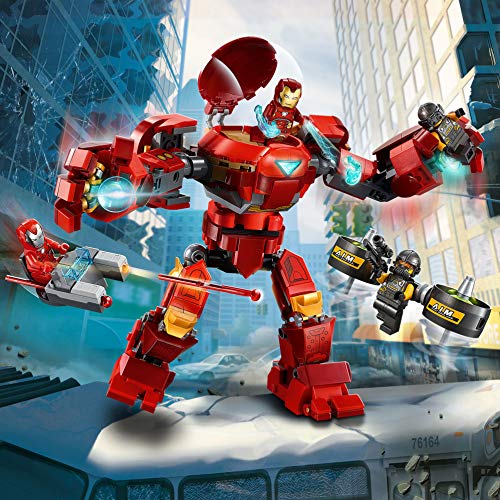 LEGO 76164 Marvel Los Vengadores Hulkbuster de Iron Man vs. Agente de A.I.M., Juguete de Construcción para Niños +8 años