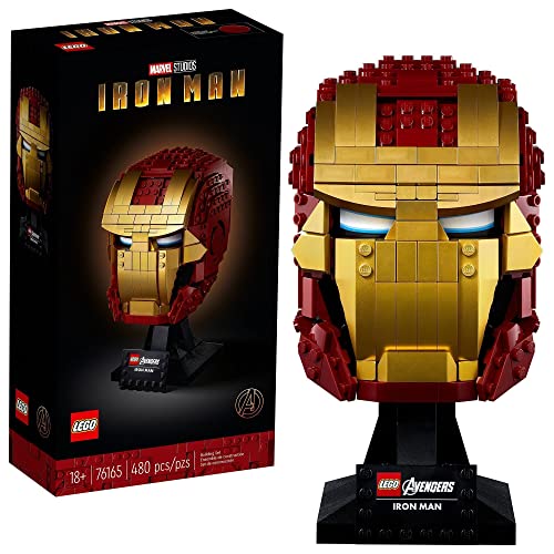 LEGO 76165 Marvel Vengadores El Casco de Iron Man Set de Construcción para Adultos Modelo de Coleccionista, Idea de Regalo