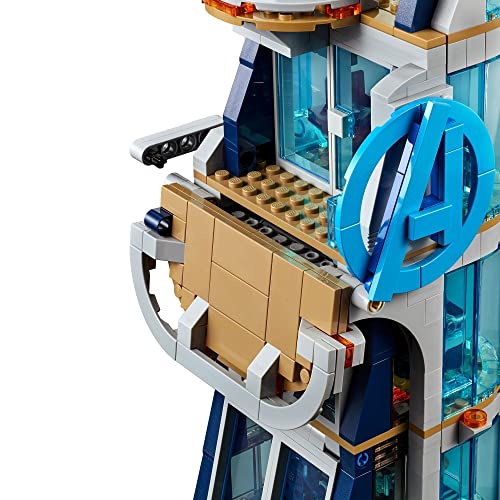 LEGO 76166 Marvel Super Heroes Batalla en la Torre de los Vengadores Set con Iron Man, Juguete de Construcción para Niños 8+ años