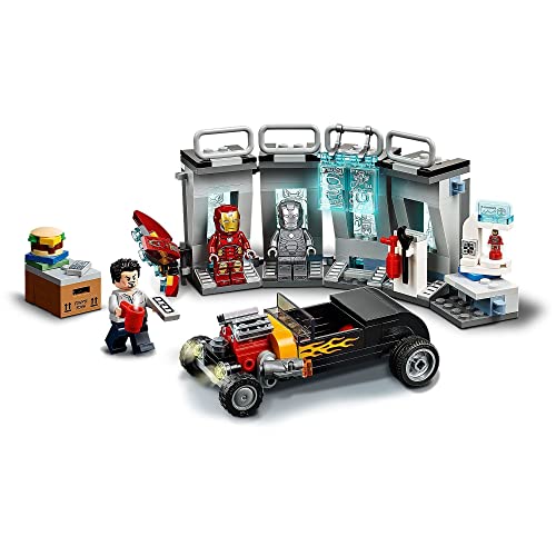 LEGO 76167 Marvel Avengers Super Heroes Armería de Iron Man, Juguete de Construcción de Vengadores con Mini Figura de Tony Stark