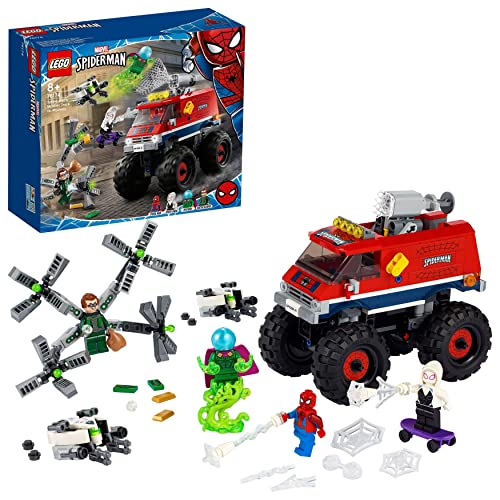 LEGO 76174 Super Heroes Marvel Spider-Man Monster Truck de Spider-Man vs. Mysterio con Figuras de Doctor Octopus y Spider-Gwen