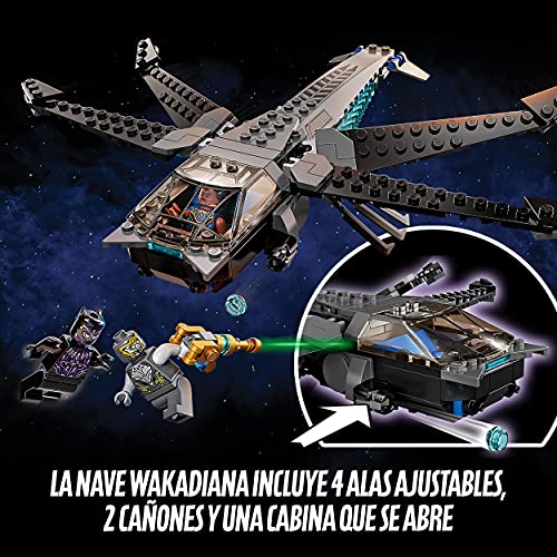 LEGO 76186 Marvel Vengadores Dragon Flyer de Black Panther, Juguete de Construcción de Avión del Avengers con Superhéroes