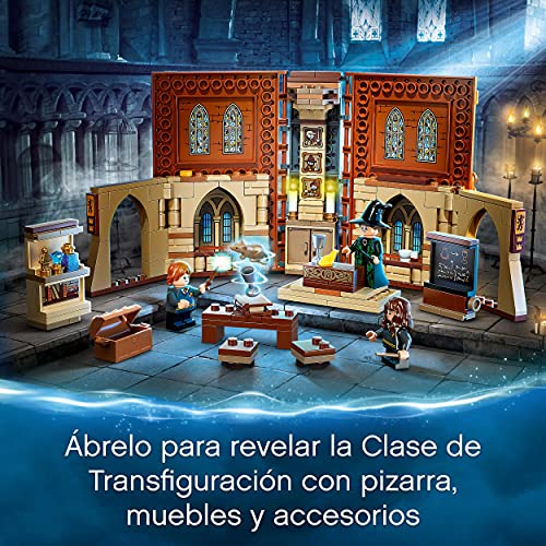 LEGO 76382 Harry Potter Momento Hogwarts: Clase de Transfiguración, Juego de Viaje en Forma de Libro, Regalo para Niños +8 años