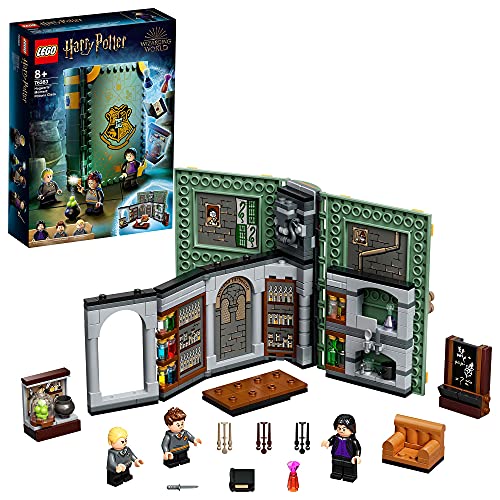 LEGO 76383 Harry Potter Momento Hogwarts: Clase de Pociones, Libro de Juguete Coleccionable, Set Portátil, Estuche de Viaje