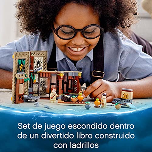 LEGO 76384 Harry Potter Momento Hogwarts: Clase de Herbología, Libro de Juguete Coleccionable, Set Portátil, Estuche de Viaje