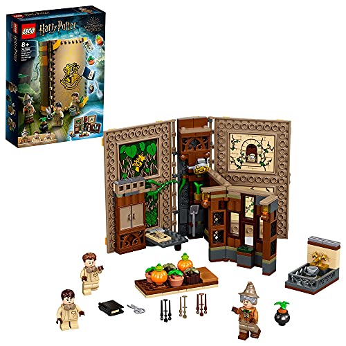 LEGO 76384 Harry Potter Momento Hogwarts: Clase de Herbología, Libro de Juguete Coleccionable, Set Portátil, Estuche de Viaje