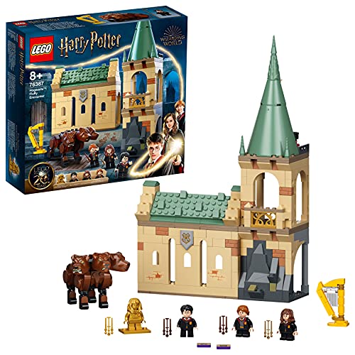 LEGO 76387 Harry Potter Hogwarts: Encuentro con Fluffy, Juguete de Construcción para el 20 Aniversario con Mini Figura Dorada