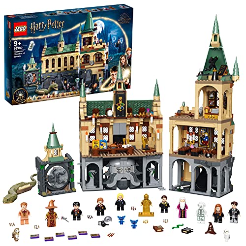 LEGO 76389 Harry Potter Castillo Hogwarts: Cámara Secreta, Set para el 20 Aniversario con Mini Figura Dorada, Juguete para Niños