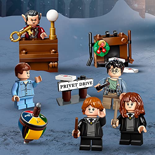 LEGO 76390 Harry Potter Calendario de Adviento de 2021, Juguete de Navidad y Regalo para Niños a Partir de 7 Años con 6 Mini Figuras