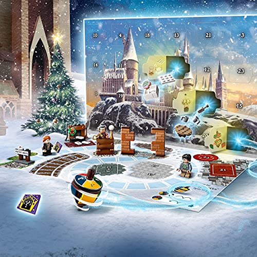 LEGO 76390 Harry Potter Calendario de Adviento de 2021, Juguete de Navidad y Regalo para Niños a Partir de 7 Años con 6 Mini Figuras